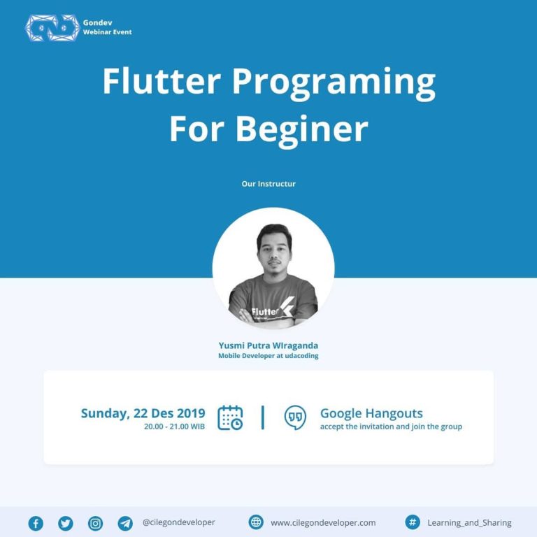 Webinar Flutter untuk pemula