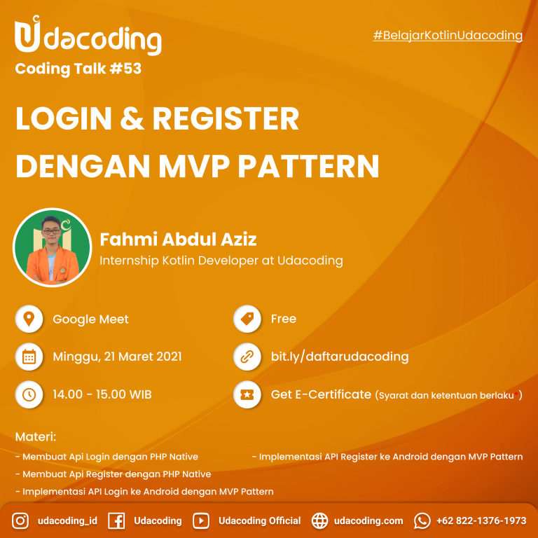 Login & Register dengan MPV Pattern